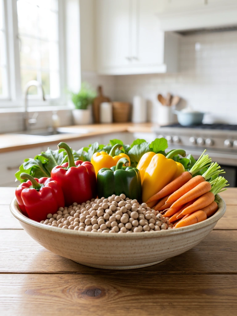 Frische Lebensmittel für eine ausgewogene Ernährung